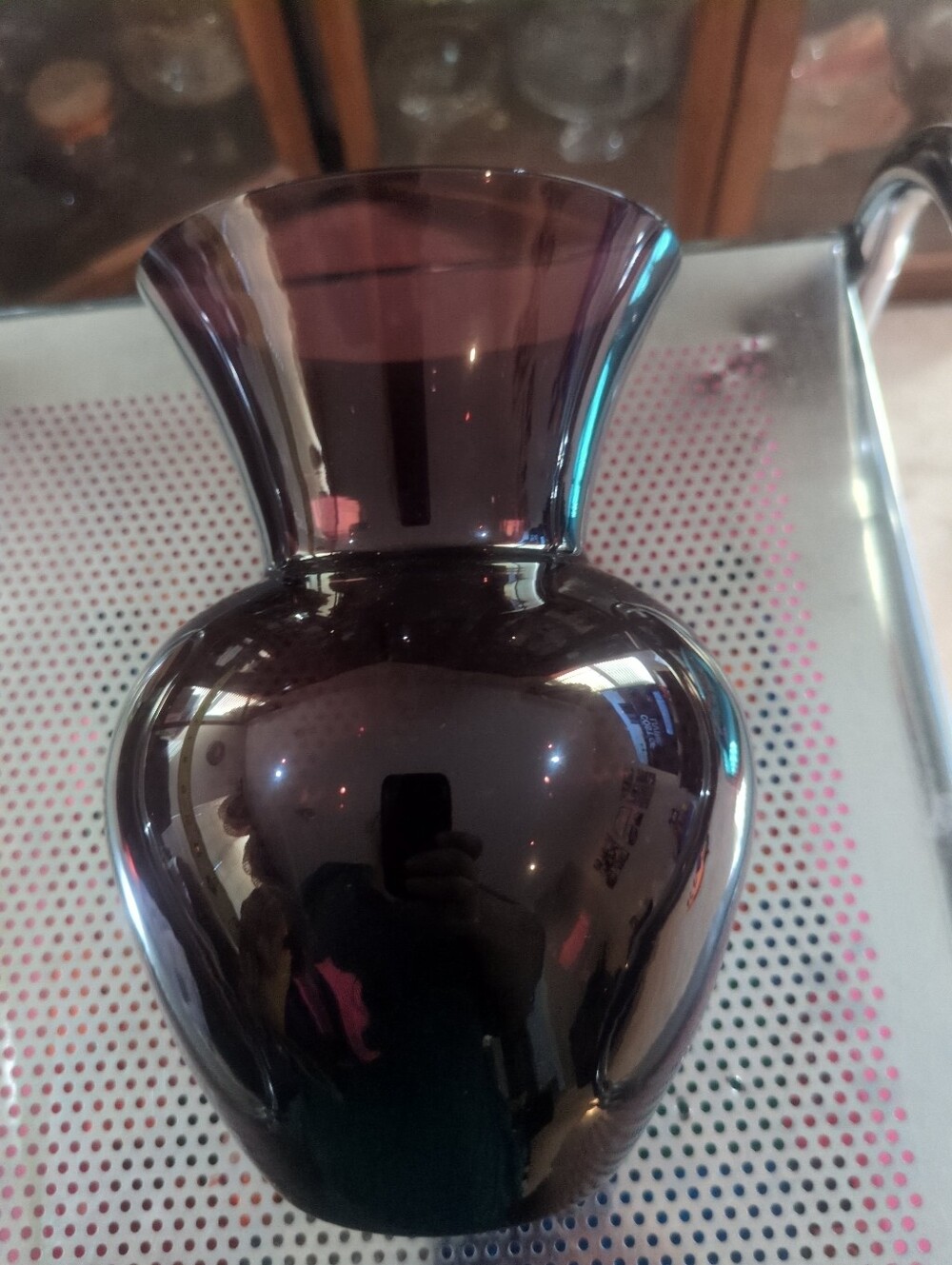 Vintage Purple Glass Decorative Vase - Unbranded